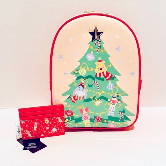 Her Universe Disney Winnie The Pooh Christmas Ornament Mini Backpack/card holder - Picture 1 of 8